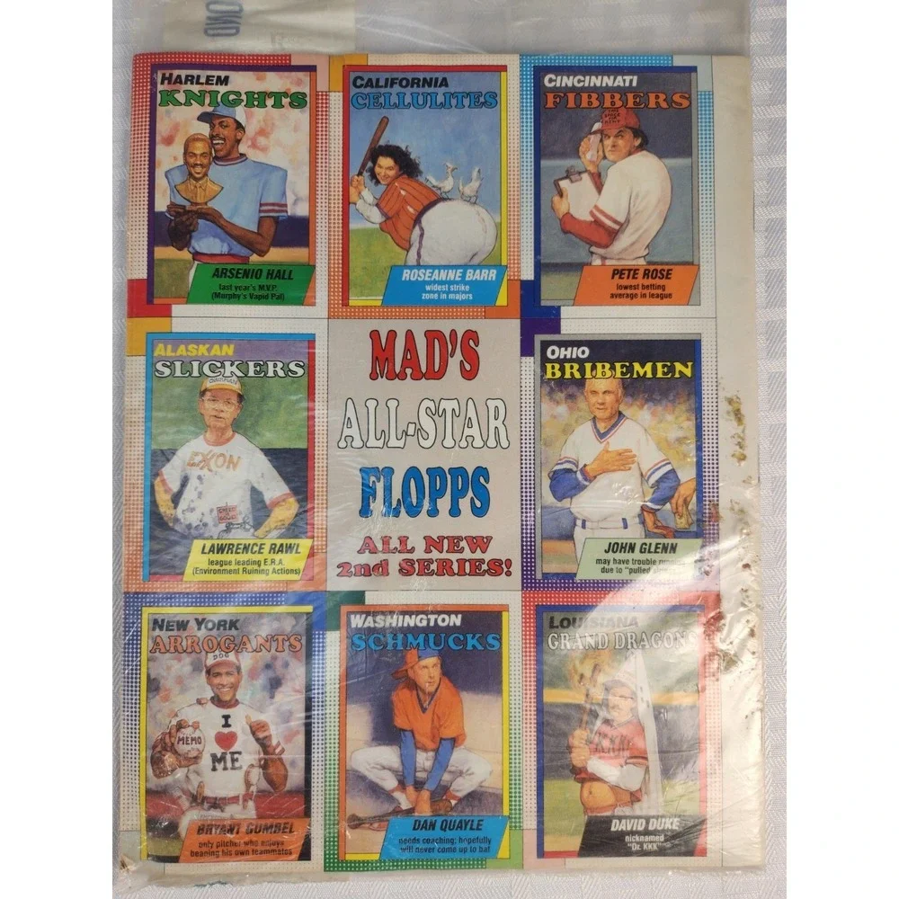 MINT! New! July 1990 Mad Magazine #296 Baseball Cards In Original Plastic Sleeve